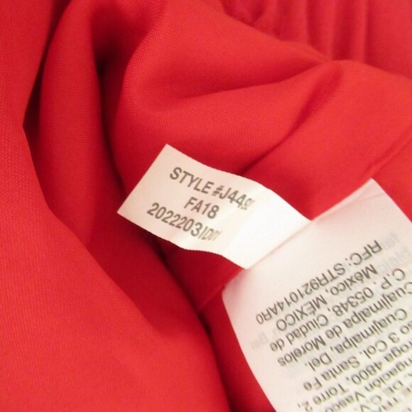 J Crew Skirt 00 Red Pull On Mini A LIne Pockets - Picture 5 of 5